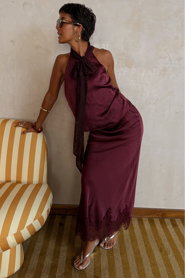 Burgundy Maeva Skirt