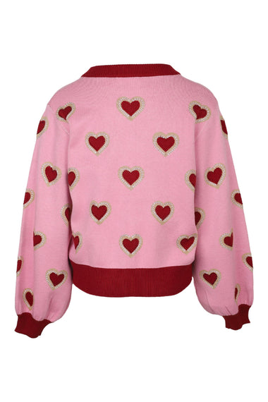 Pink Hearts Cardigan