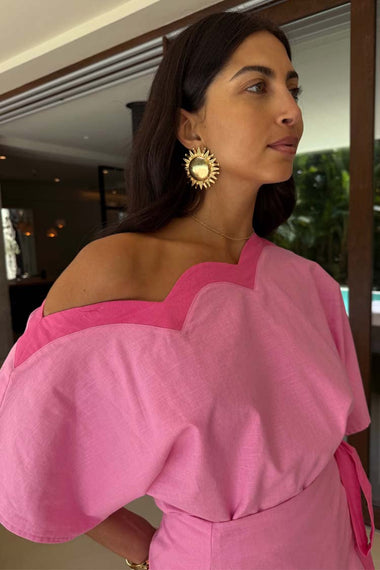 Pink Scallop Tilly Top