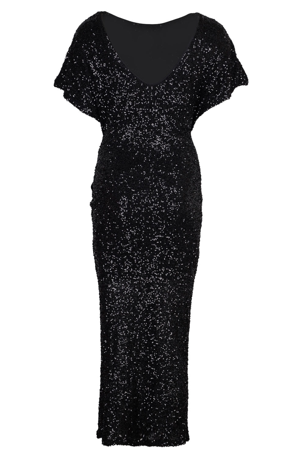 Load image into Gallery viewer, Black Sequin Bow Dress
