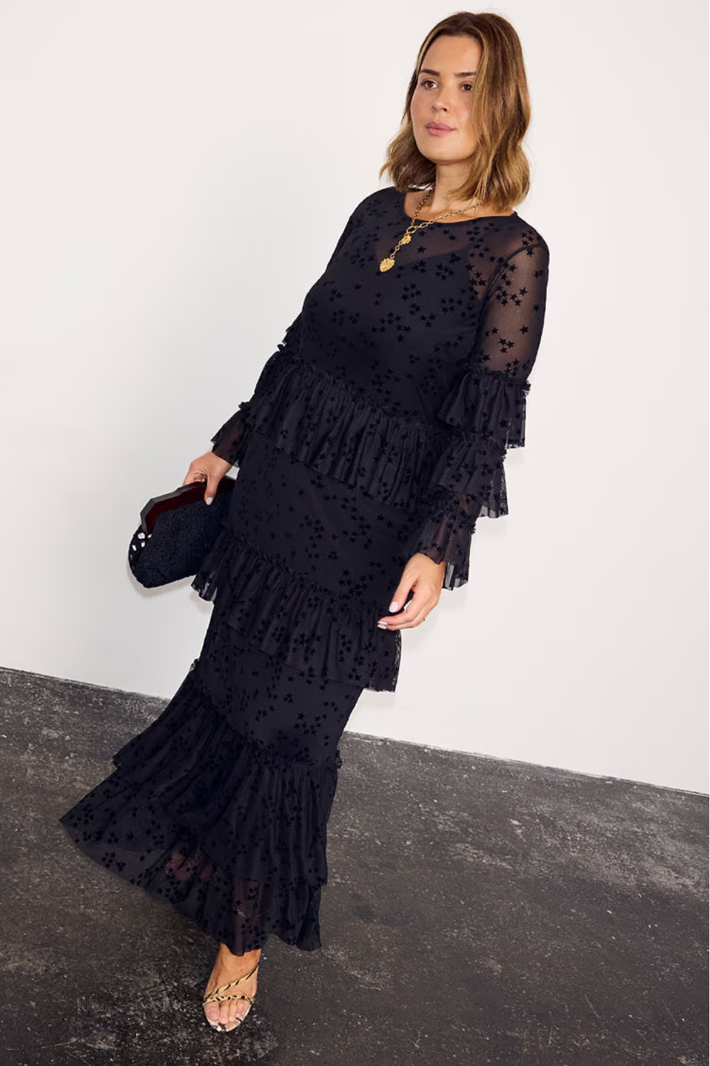Load image into Gallery viewer, Black Star Devoree Felicity Dress
