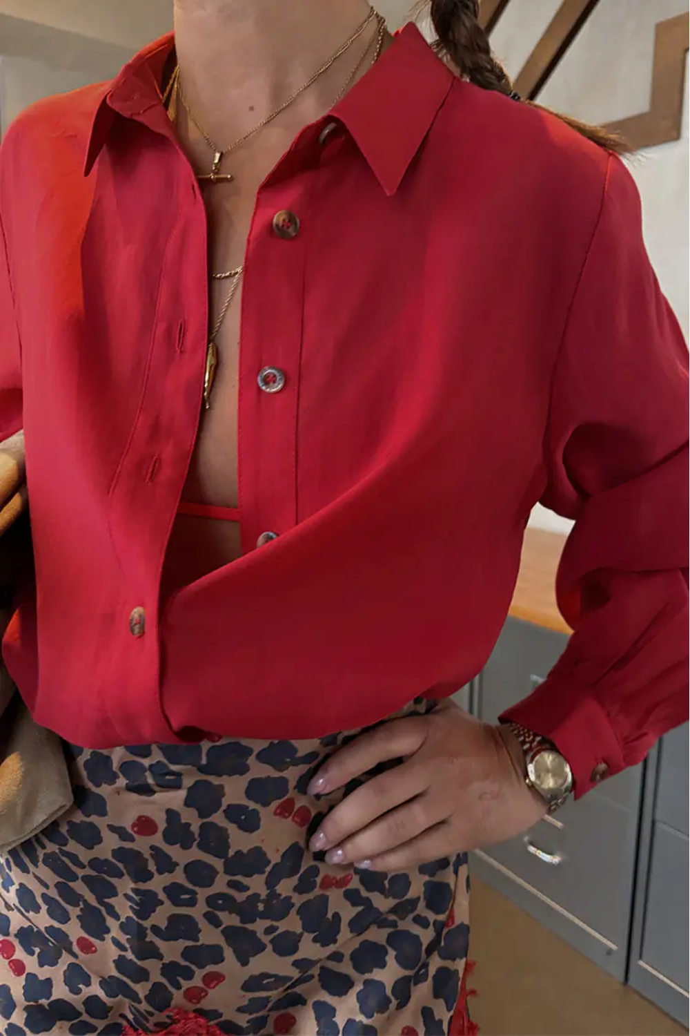 Load image into Gallery viewer, Cherry Red Miley Shirt
