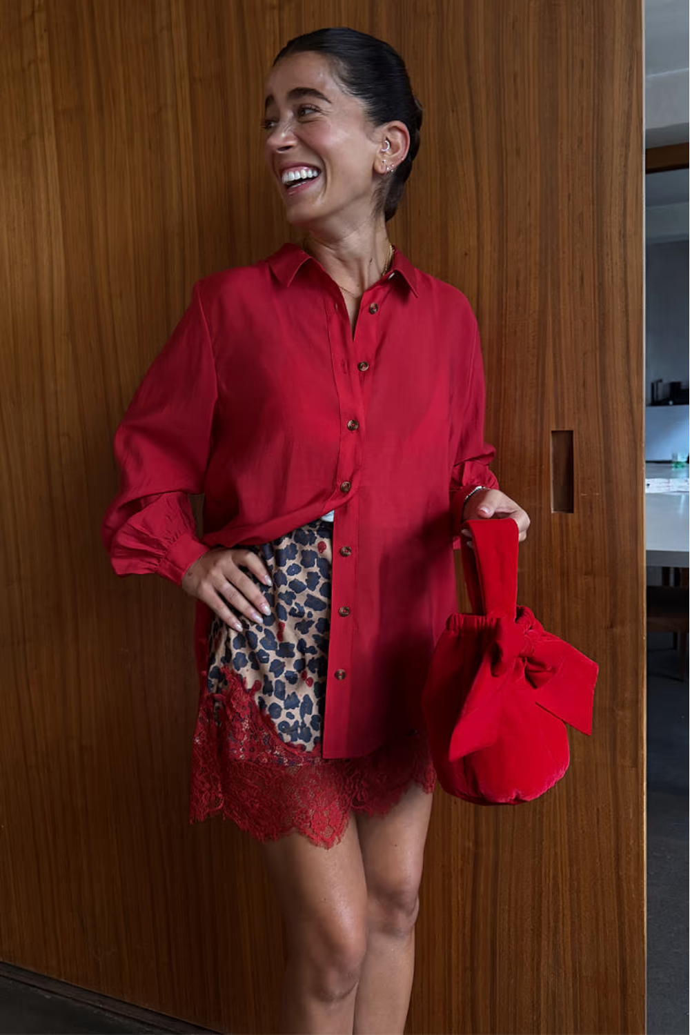 Load image into Gallery viewer, Cherry Red Miley Shirt
