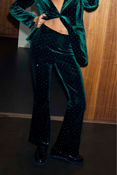 Emerald Velvet Trousers