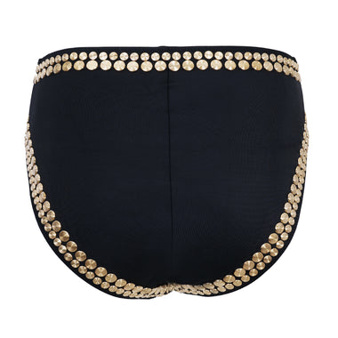 Black Bikini Bottoms with Exposed Back Seam