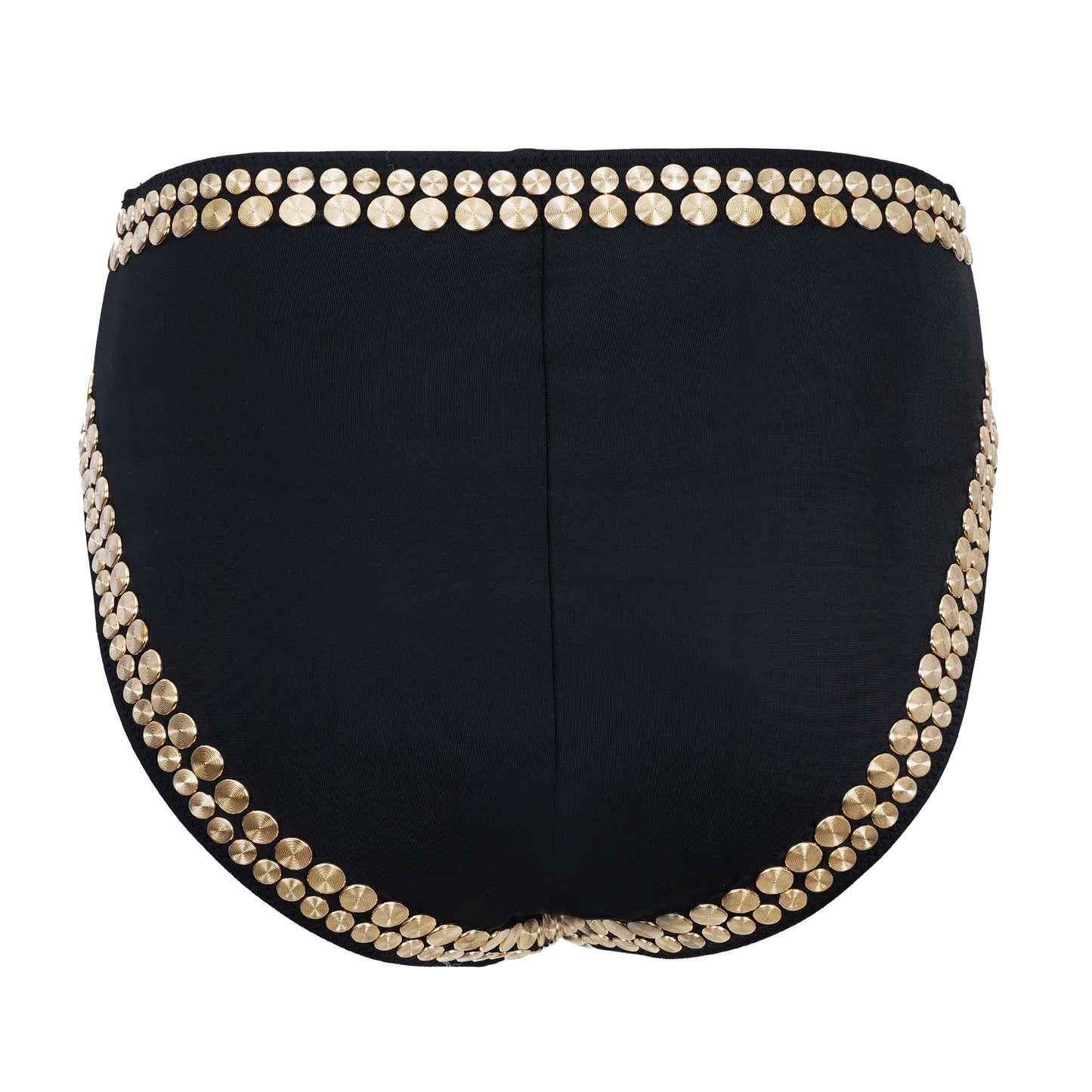 Black Bikini Bottoms with Exposed Back Seam