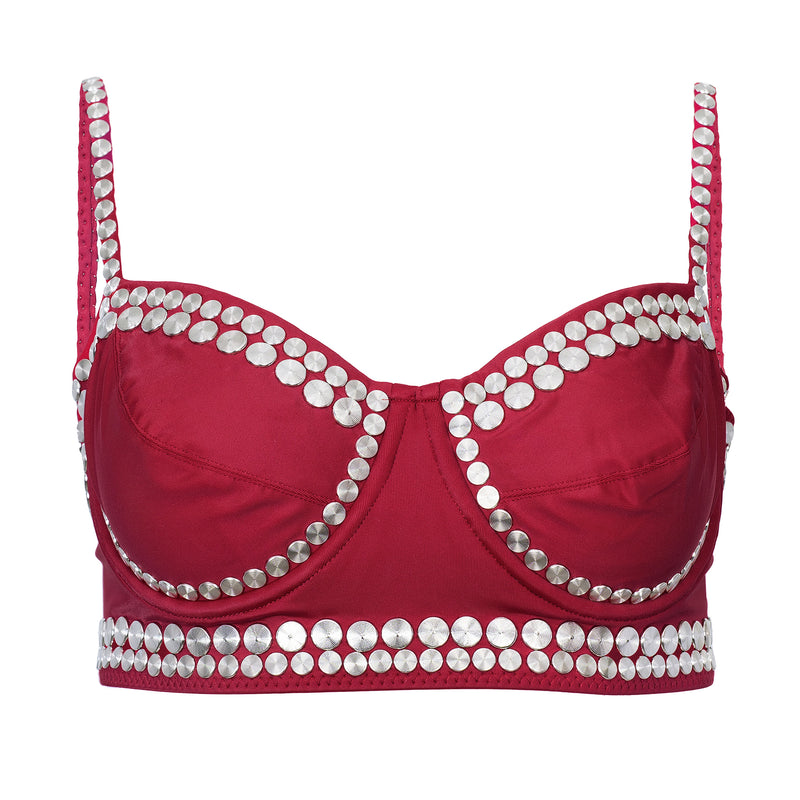 Underwire Bikini Top in Red