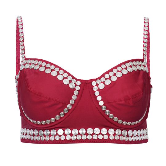Load image into Gallery viewer, Underwire Bikini Top in Red
