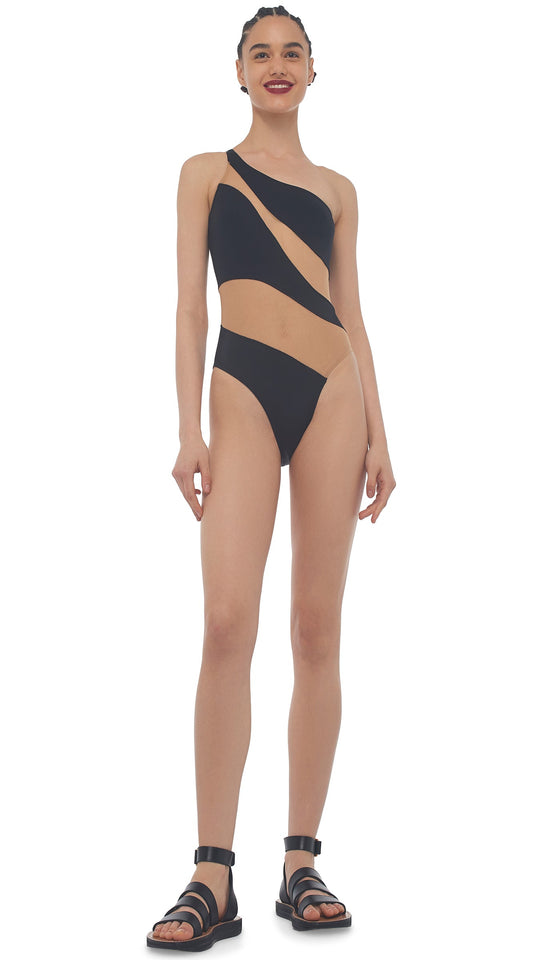 Snake Mesh Mio Black - One Piece
