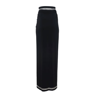 Black Scarf with Stud Detailing