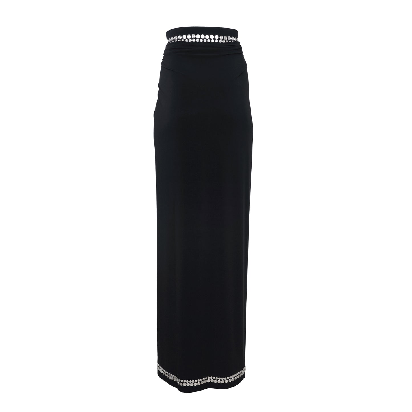 Load image into Gallery viewer, Black Scarf with Stud Detailing
