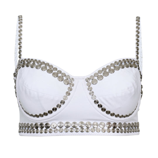 Load image into Gallery viewer, Bikini Top with Flat Metal Studs
