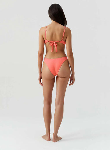 Noto Bikini Bottom Apricot Ribbed