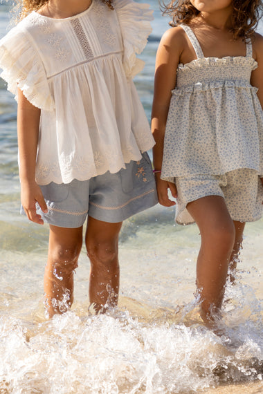 Olivia Blouse and Shorts Set Mini Flowers