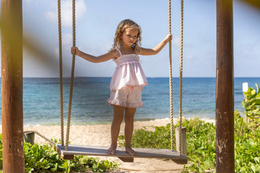 Olivia Blouse and Shorts Set Soft Pink
