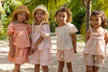 Olivia Blouse and Shorts Set Pink Sand