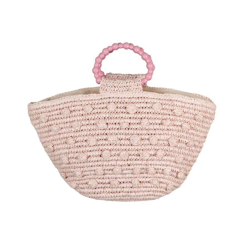 Opal Pom Pom Hand Bag Petal