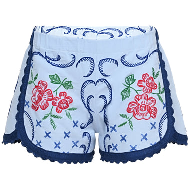 Orsina Cotton Shorts Blue Base Floral XS - Shorts