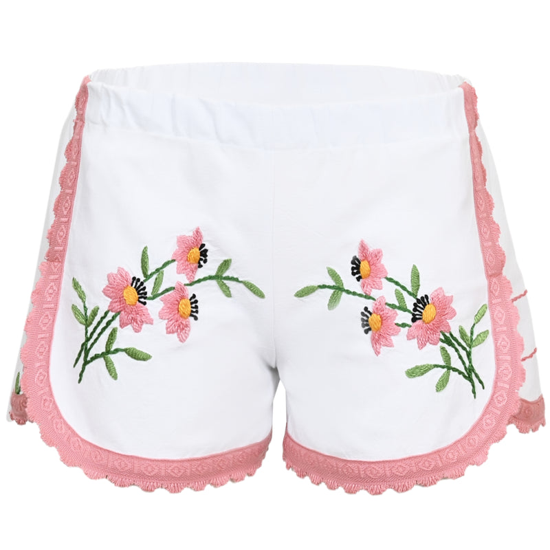 Orsina Cotton Shorts Coral Flower XS