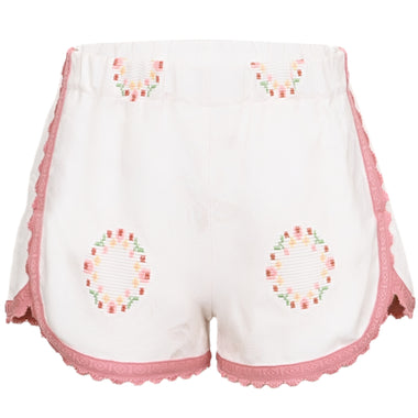 Orsina Cotton Shorts White & Pastel Print S - Shorts
