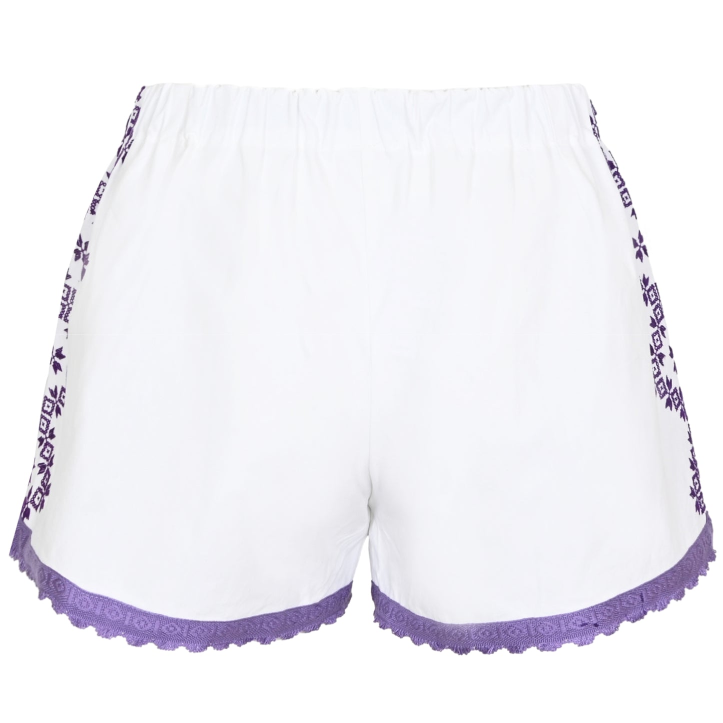 Load image into Gallery viewer, Orsina Cotton Shorts Pop Of Purple M - Shorts
