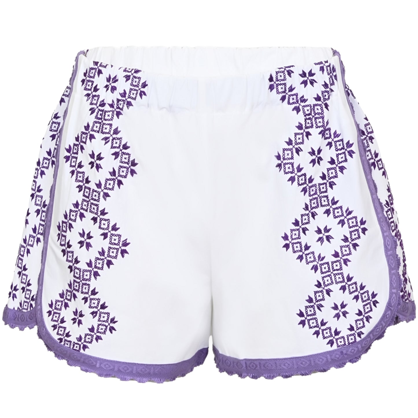 Load image into Gallery viewer, Orsina Cotton Shorts Pop Of Purple M - Shorts
