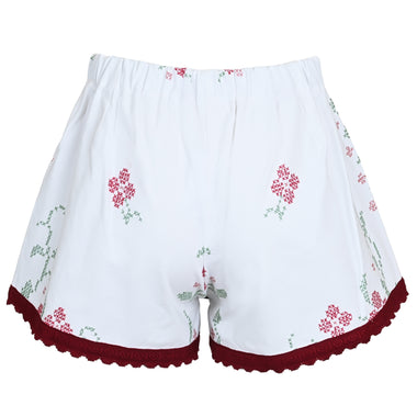 Orsina Cotton Shorts Ruby Trim Floral M - Shorts