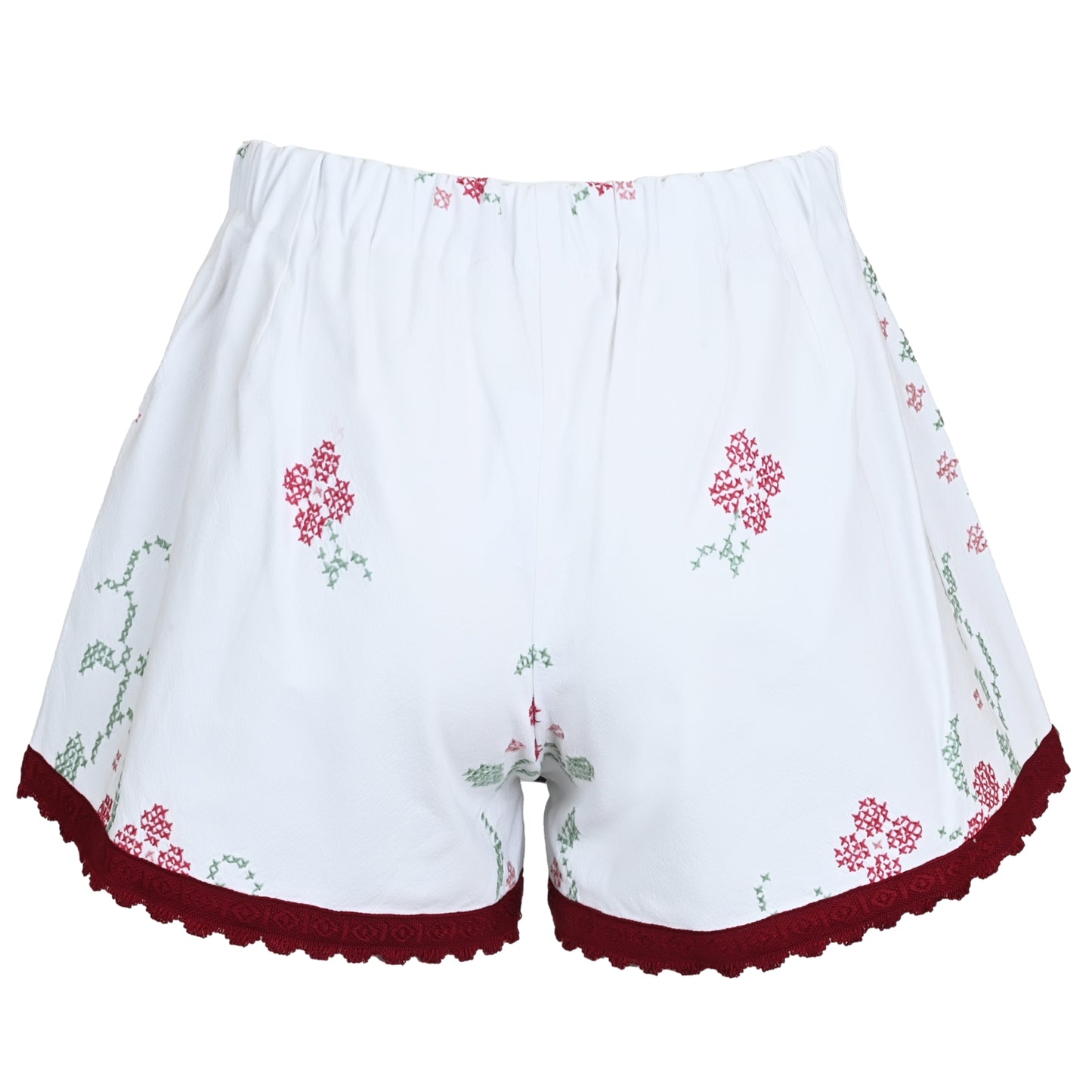 Load image into Gallery viewer, Orsina Cotton Shorts Ruby Trim Floral M - Shorts
