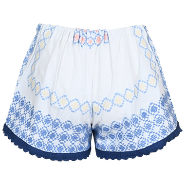 Orsina Cotton Shorts Mediterranean Blue Print M - Shorts