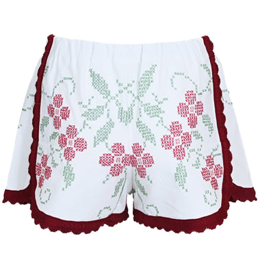 Orsina Cotton Shorts Ruby Red Trim S - Shorts