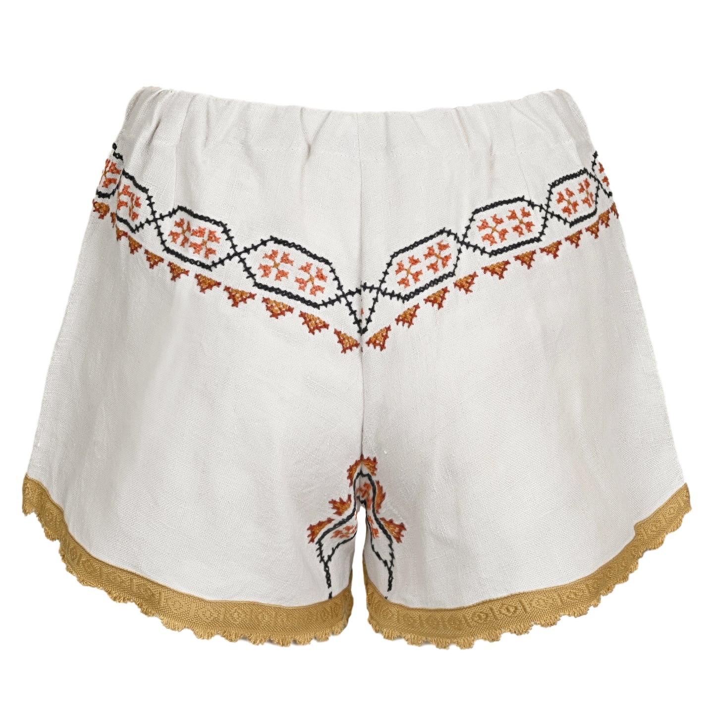 Load image into Gallery viewer, Orsina Cotton Shorts Mustard Trim S - Shorts
