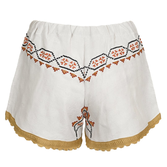 Orsina Cotton Shorts Mustard Trim S - Shorts