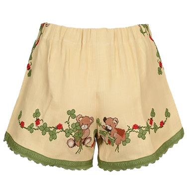Orsina Cotton Shorts Green Trim Ladybird S - Shorts