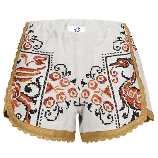 Orsina Cotton Shorts Mustard Trim S - Shorts