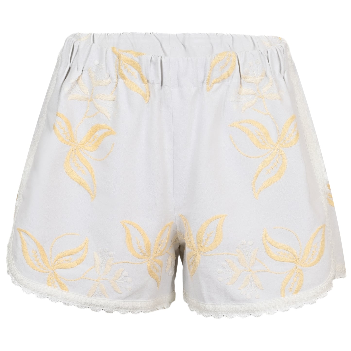 Load image into Gallery viewer, Orsina Cotton Shorts Yellow Petal L - Shorts
