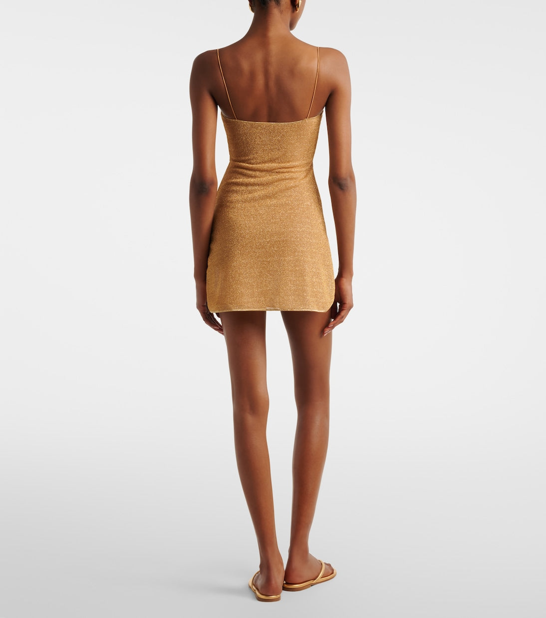 Load image into Gallery viewer, Lumiere Beads Mini Dress Gold
