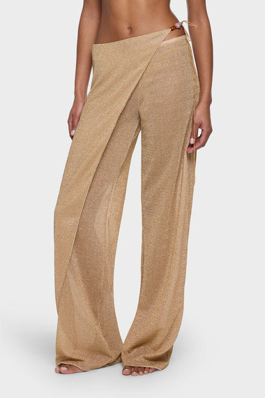 Lumiere Beads Pareo Pants Gold