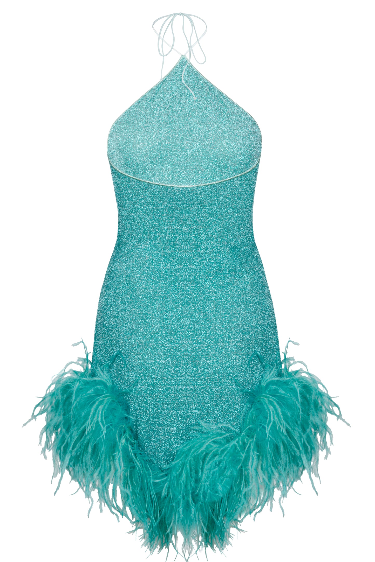 Load image into Gallery viewer, Lumiere Plumage Necklace Dress Sea Turquoise
