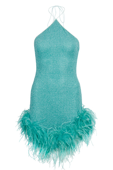 Lumiere Plumage Necklace Dress Sea Turquoise