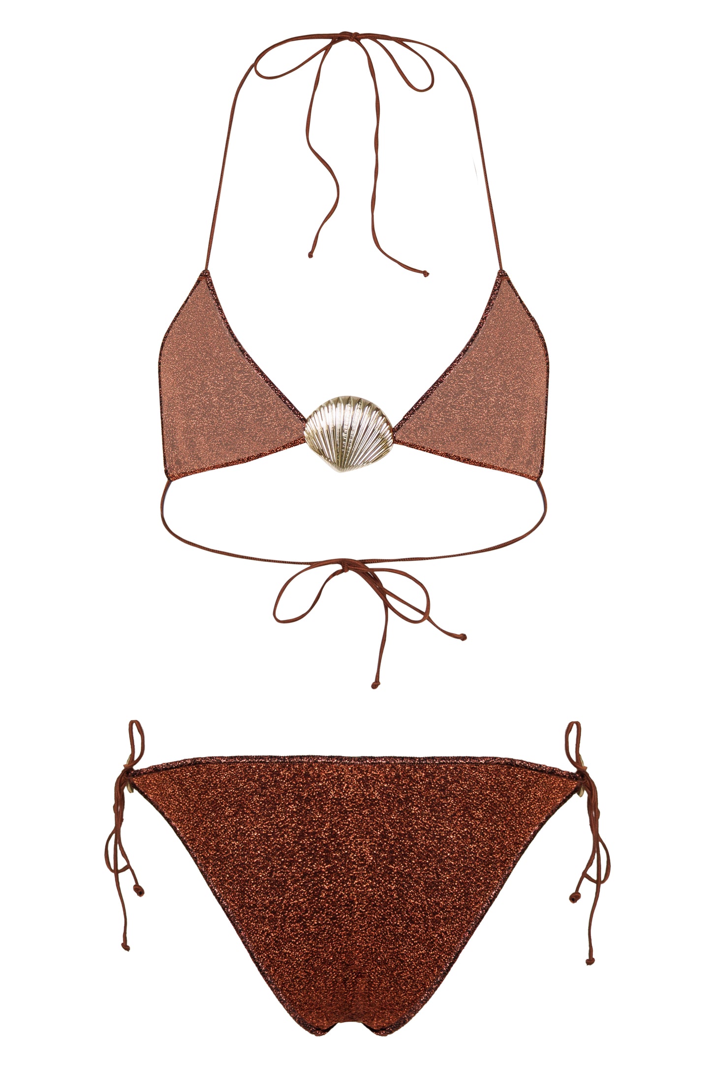 Load image into Gallery viewer, Lumiere Shell Bikini Brown
