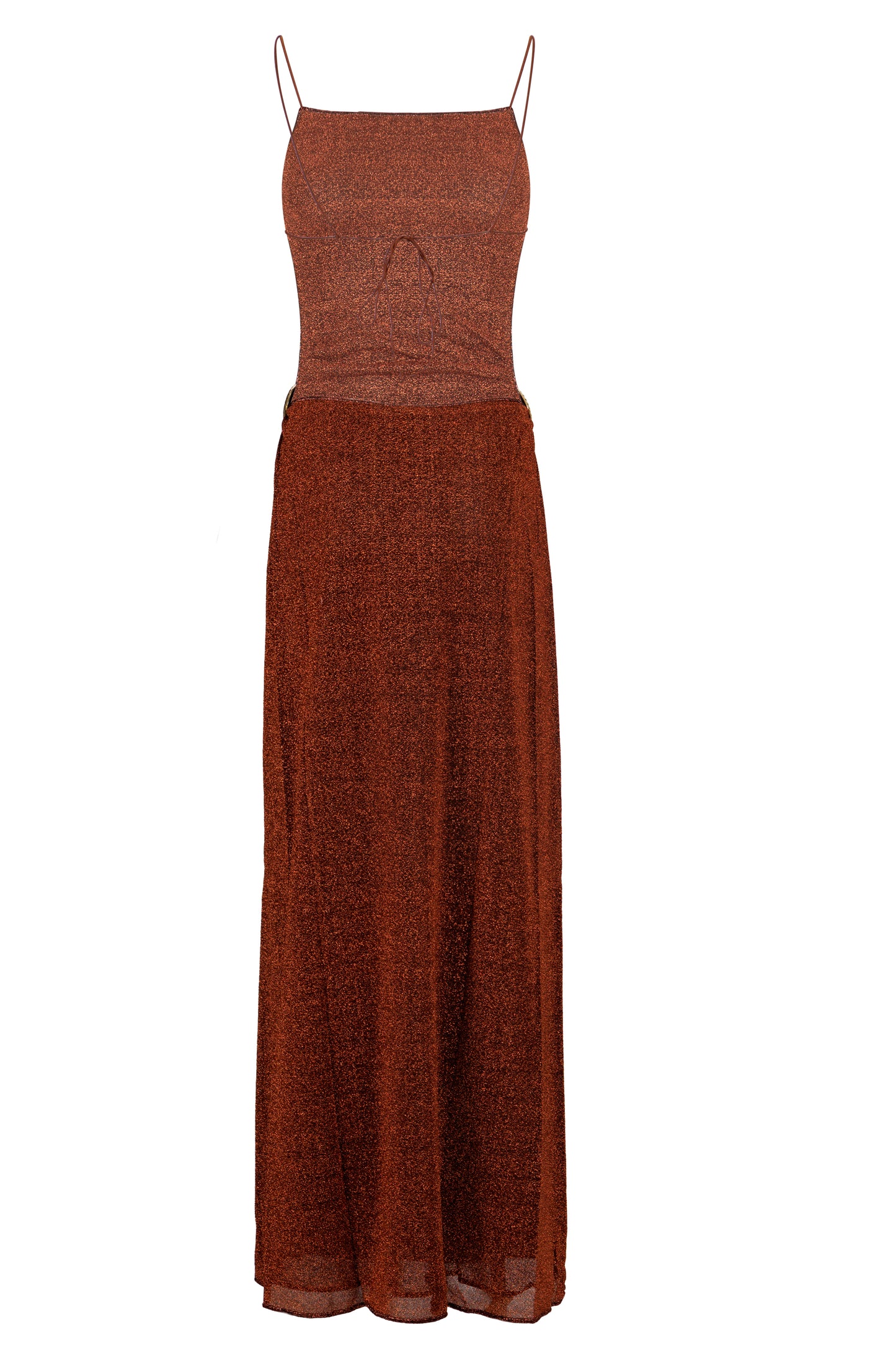 Load image into Gallery viewer, Lumiere Shell Long Dress Brown
