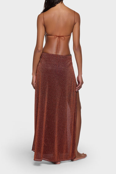 Lumiere Shell Long Dress Brown