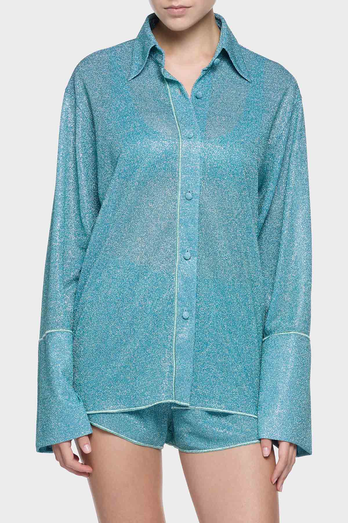 Load image into Gallery viewer, Lumiere Sleeves Shirt Sea Turquoise
