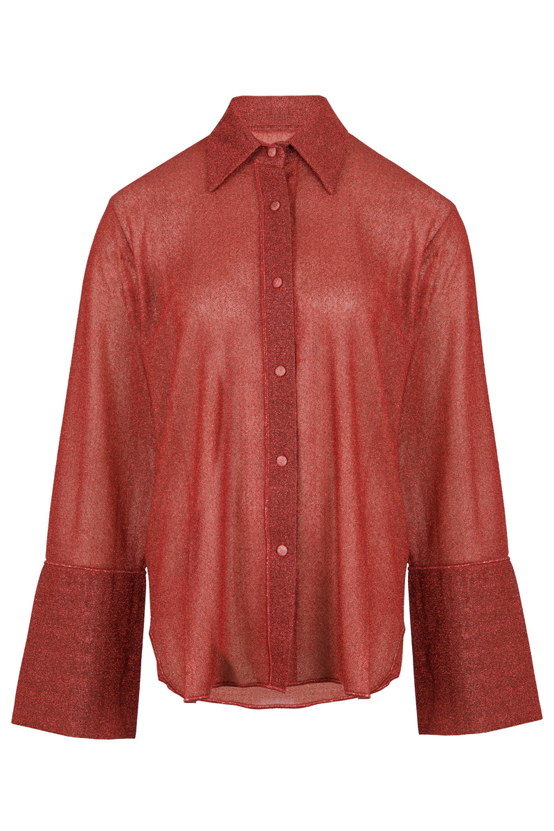 Lumiere Sleeves Shirt Coral