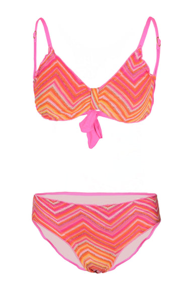 Girls Lettuce Edge Bikini Cayenne