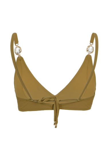 Agata Bronze Bikini Top