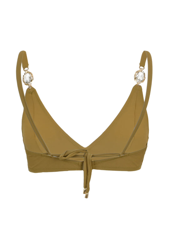 Agata Bronze Bikini Top