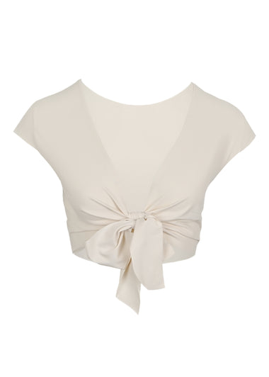 Tako Ivoire Wrap Crop Top