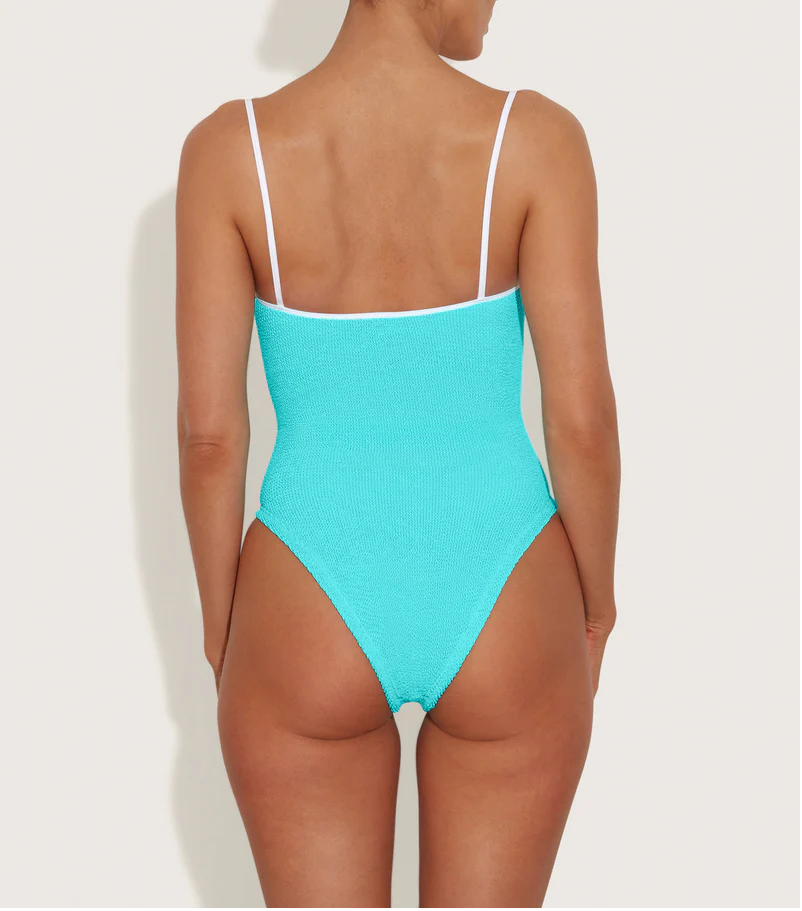 Load image into Gallery viewer, Pamela Swim Contrast Aqua - ONE SIZE - One Piece
