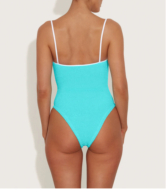 Pamela Swim Contrast Aqua - ONE SIZE - One Piece